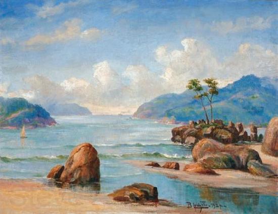 Benedito Calixto Canto de praia Norge oil painting art